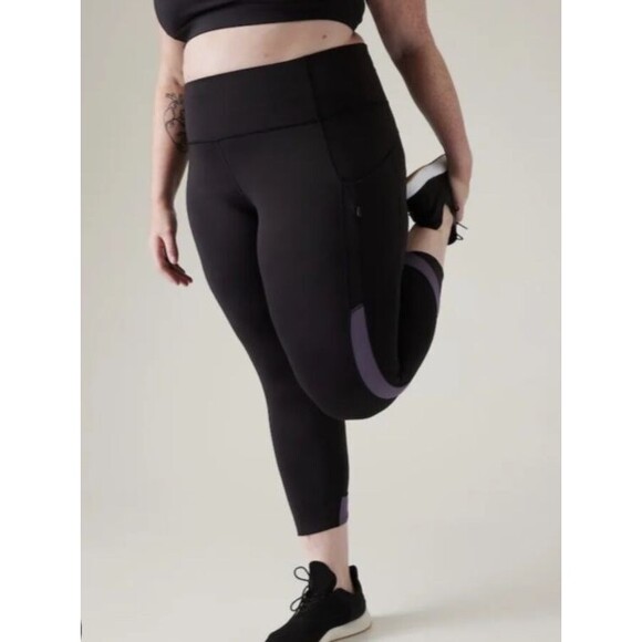 Athleta Ultimate Stash Craft Tight Size 2X Black Sport Gym Yoga Athleisure - Picture 1 of 16